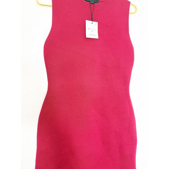 NWT Zara Red Long Combined Knit Dress Size Medium Maxi Stretch Wedding 4192/034 - Picture 7 of 12